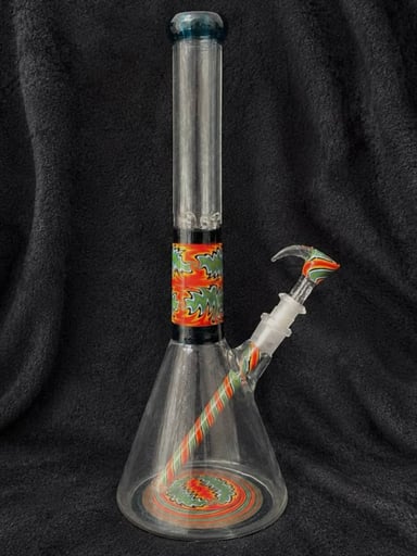 Preview pic of Augy Glass Beaker Bong Tube w/ Matching Slide & Downstem
