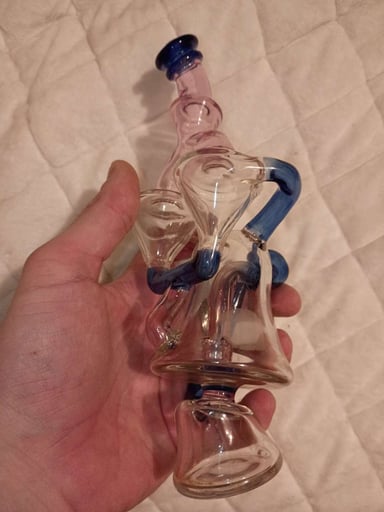 Preview pic of Puffco double recycler CFL glass attachment!