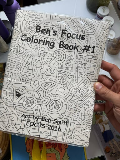 Preview pic of Ben Focused God Coloring Book NEW NEVER OPENED