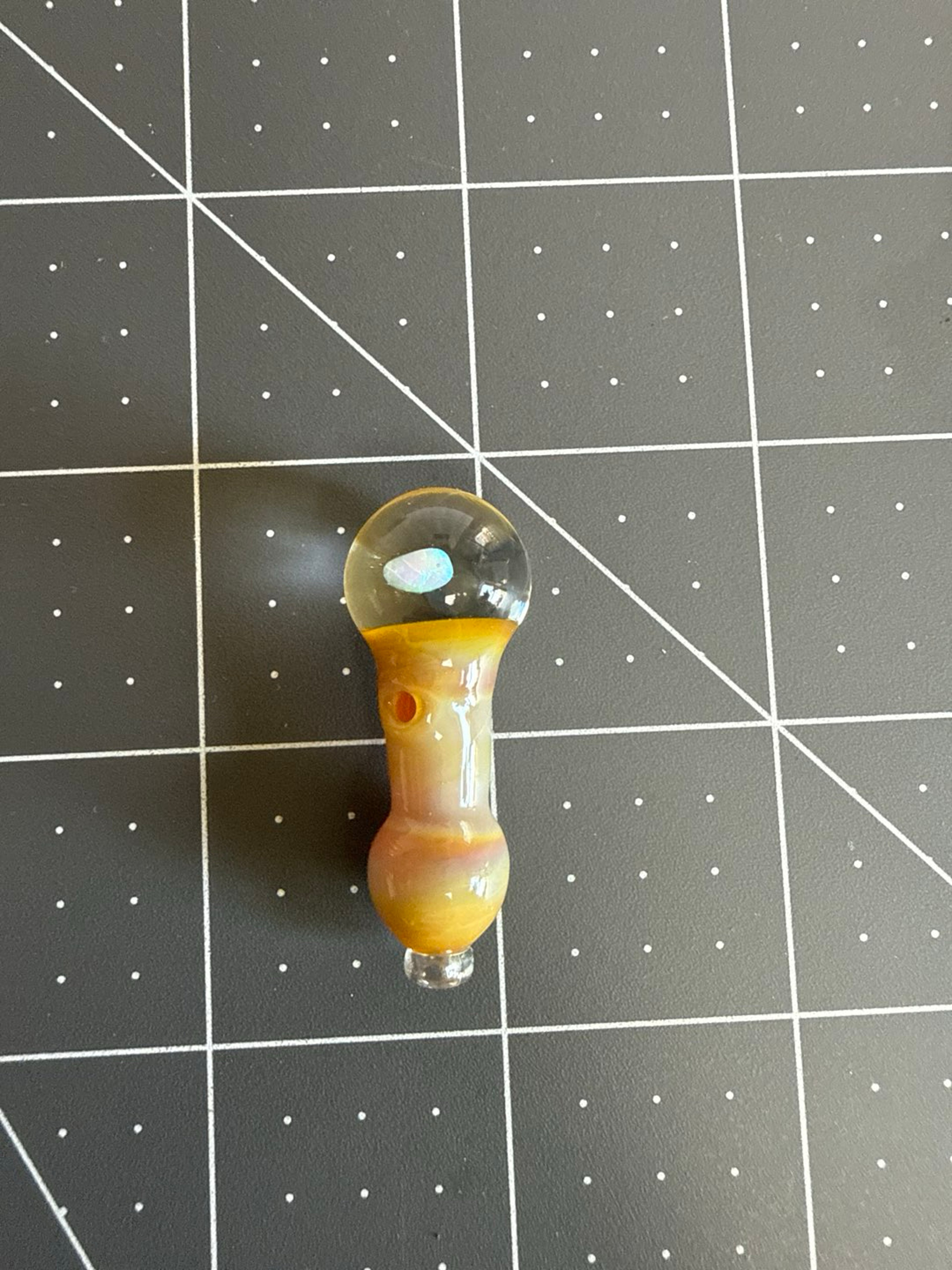Preview pic of Yellow Revived glass encased opal Puffco peak pro 3dXL joystick cap inside out
