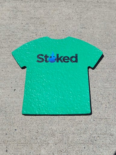 Preview pic of Stoked T shirt MoodMat