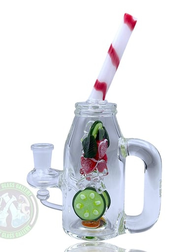Preview pic of Empire Glassworks - Rig #14 - Cucumber Strawberry Detox