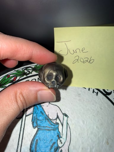 Preview pic of Soup Glass Neanderthal Skull Pendant