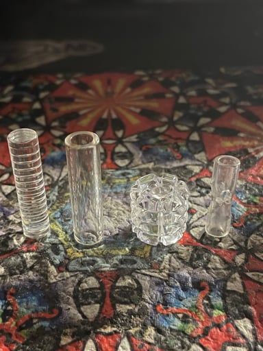 Preview pic of 4x all quartz accessories, modified knot, hollow pillar, solid pillar, PB made pillar.