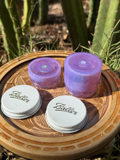 Preview pic of Baller jar combo set Purple Lilac w/ opal bottom