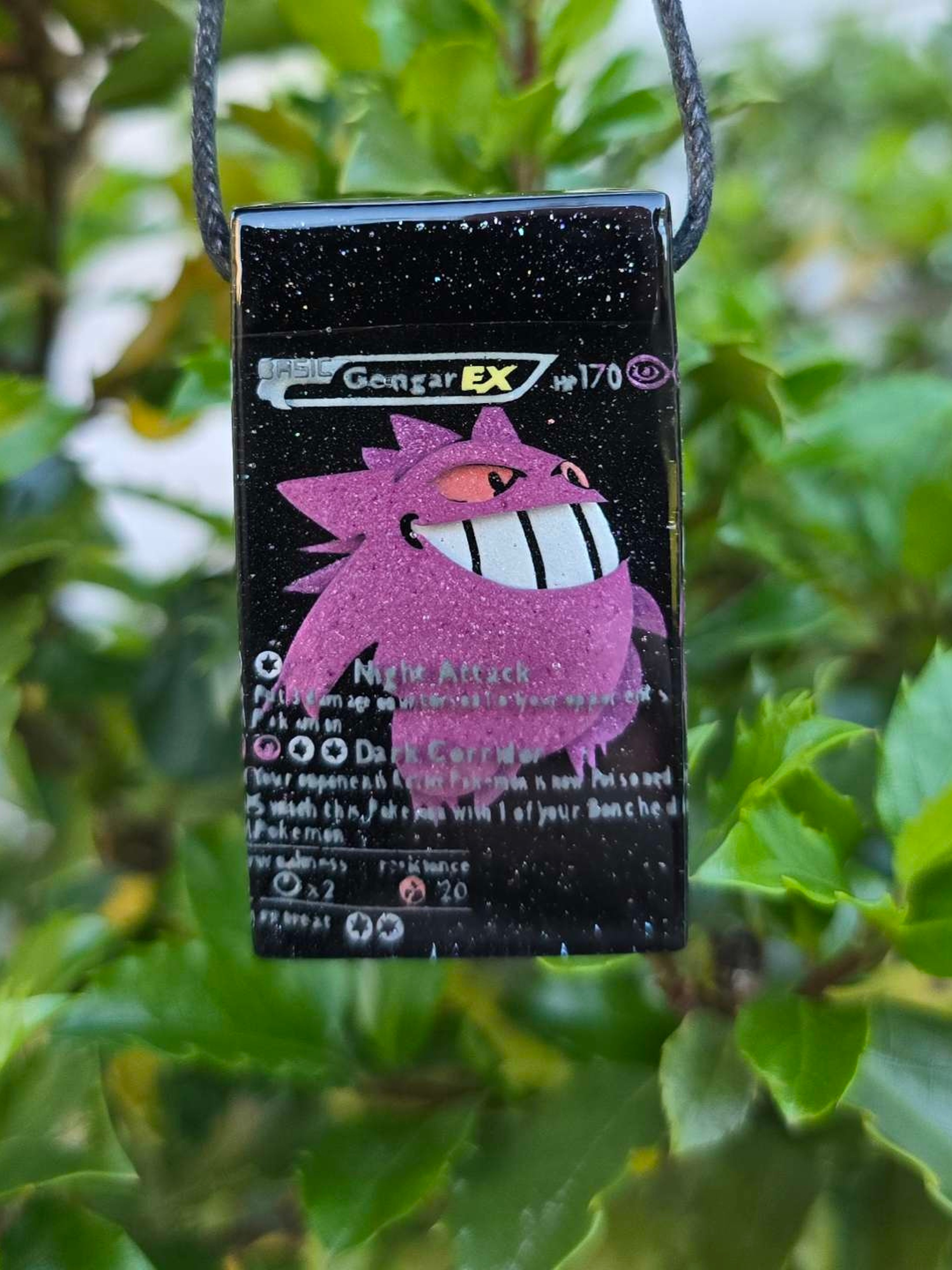 Preview pic of Prototype Gengar Card Layered Glow Pendant
