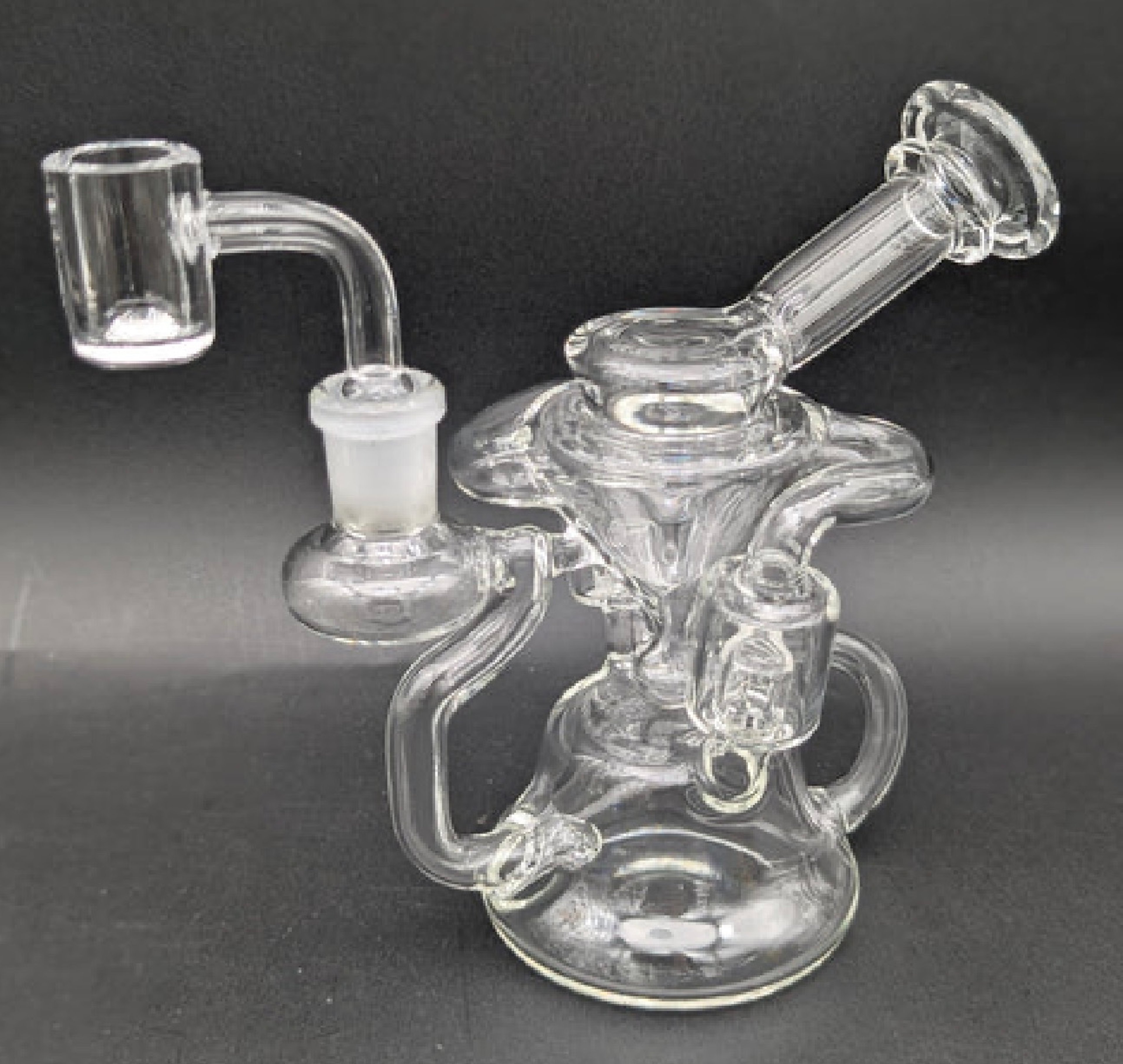 6" Dual Uptake Vortex Recycler Dab Rig image 0