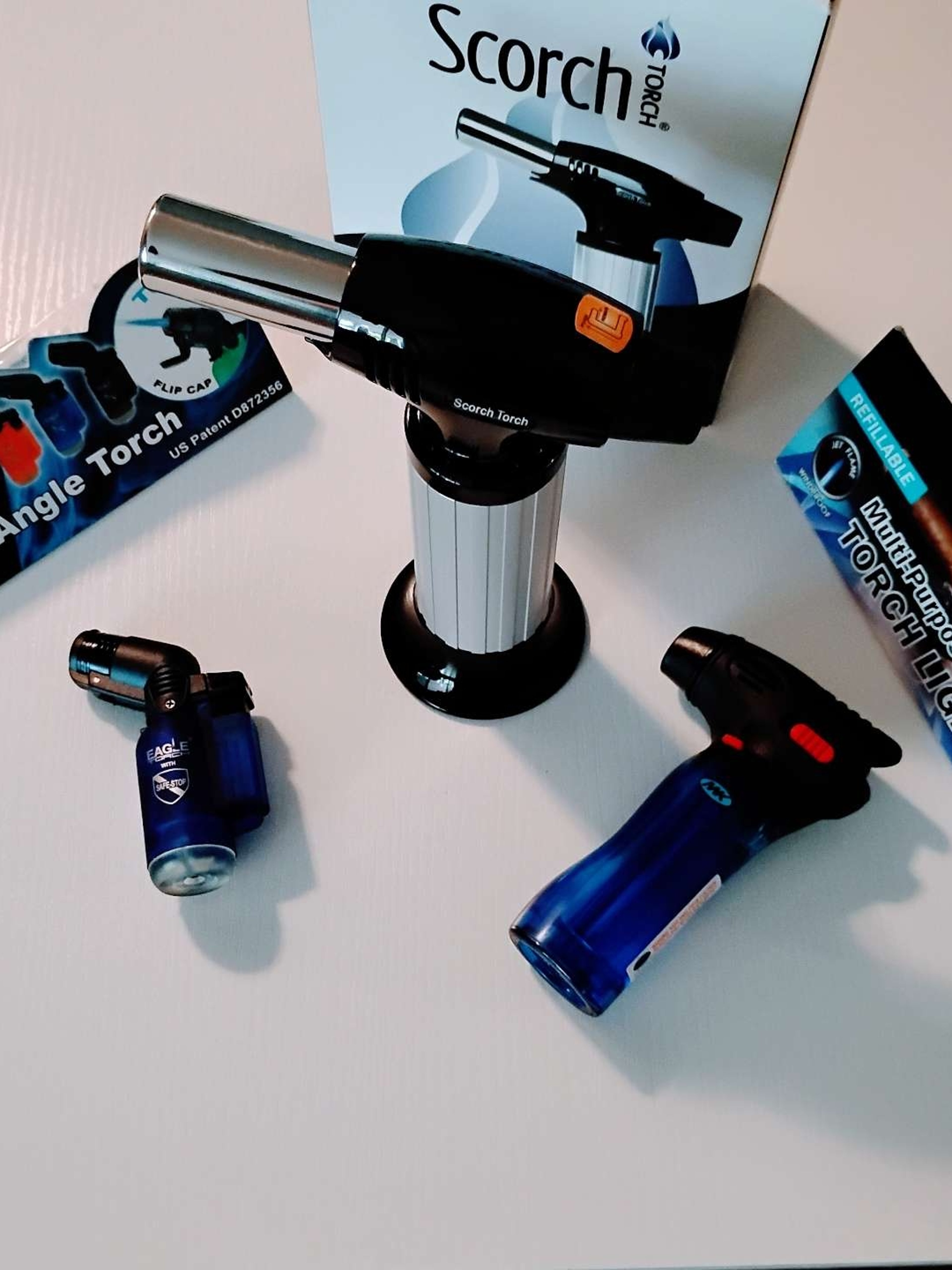 3 Bundle Torch Set Scorch Torch Silver Blue image 0