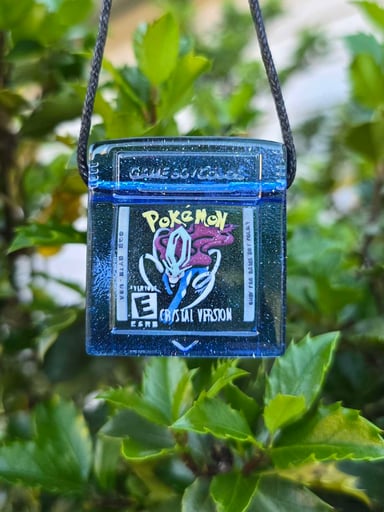 Preview pic of Pokemon Crystal Layered Game Cartridge Glow Pendant