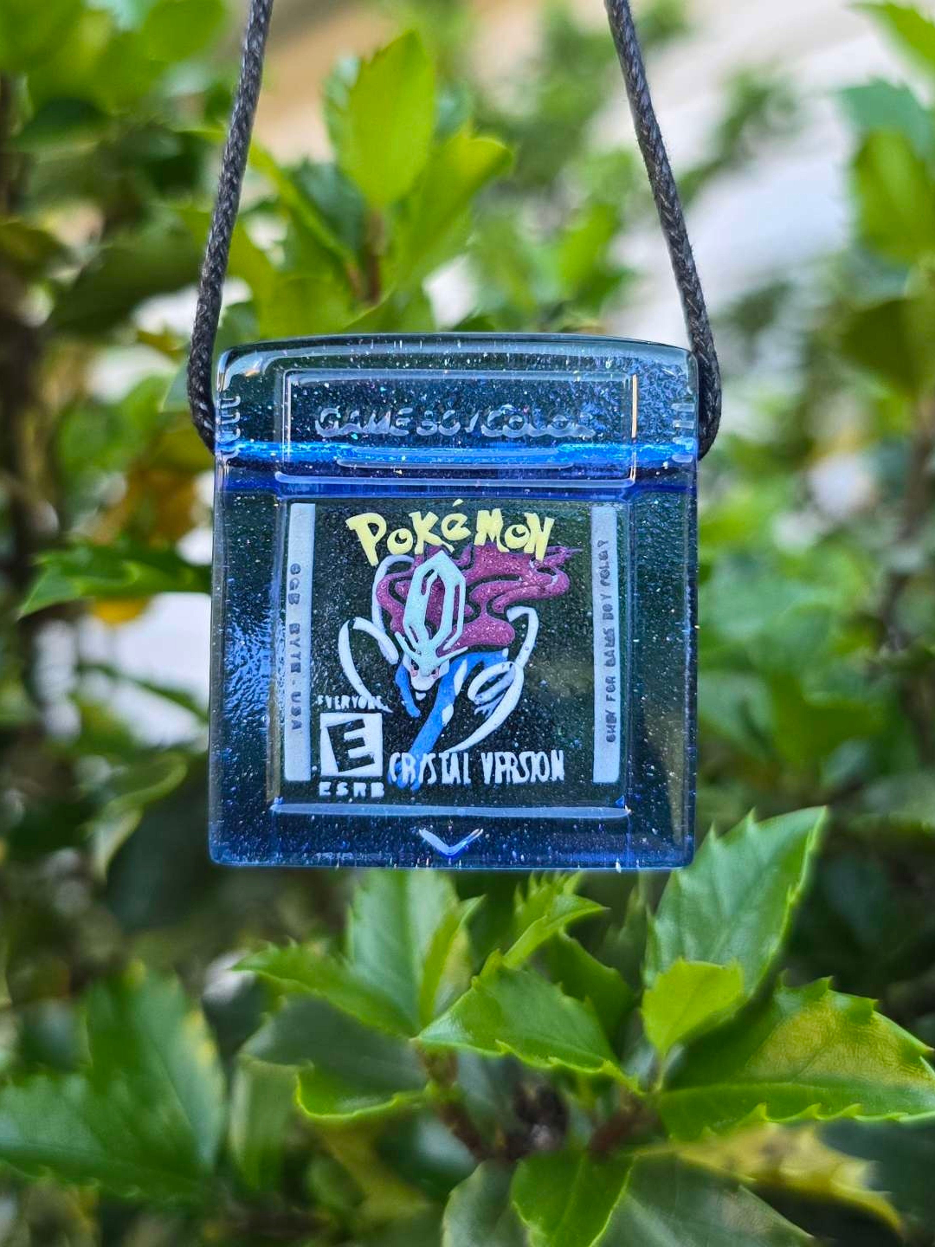 Pokemon Crystal Layered Game Cartridge Glow Pendant image 0