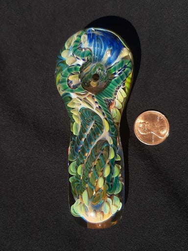 Preview pic of Inside out, color changing, borosilicate glass pipe. FREE SHIPPING