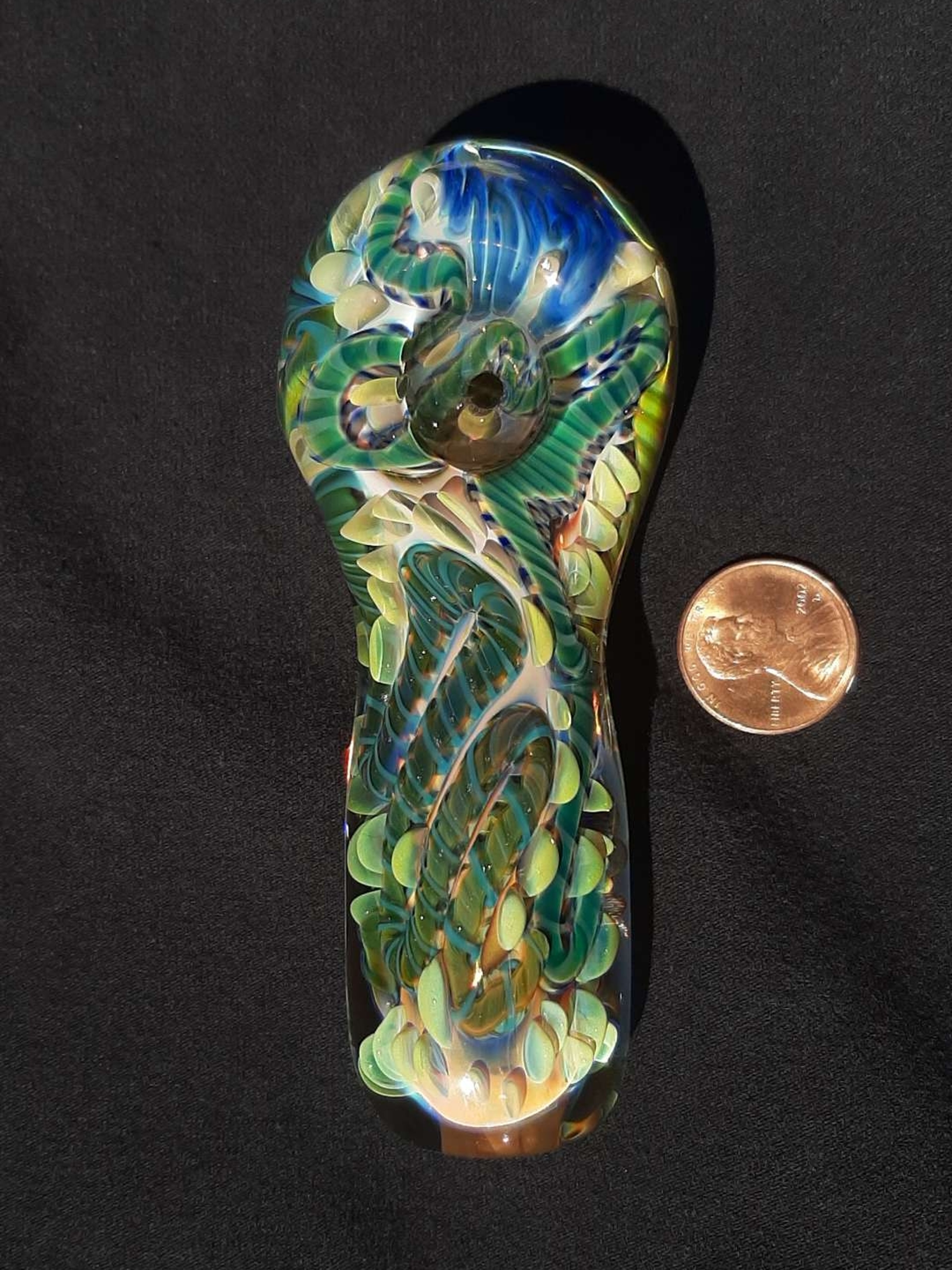 Inside out, color changing, borosilicate glass pipe. FREE SHIPPING image 0