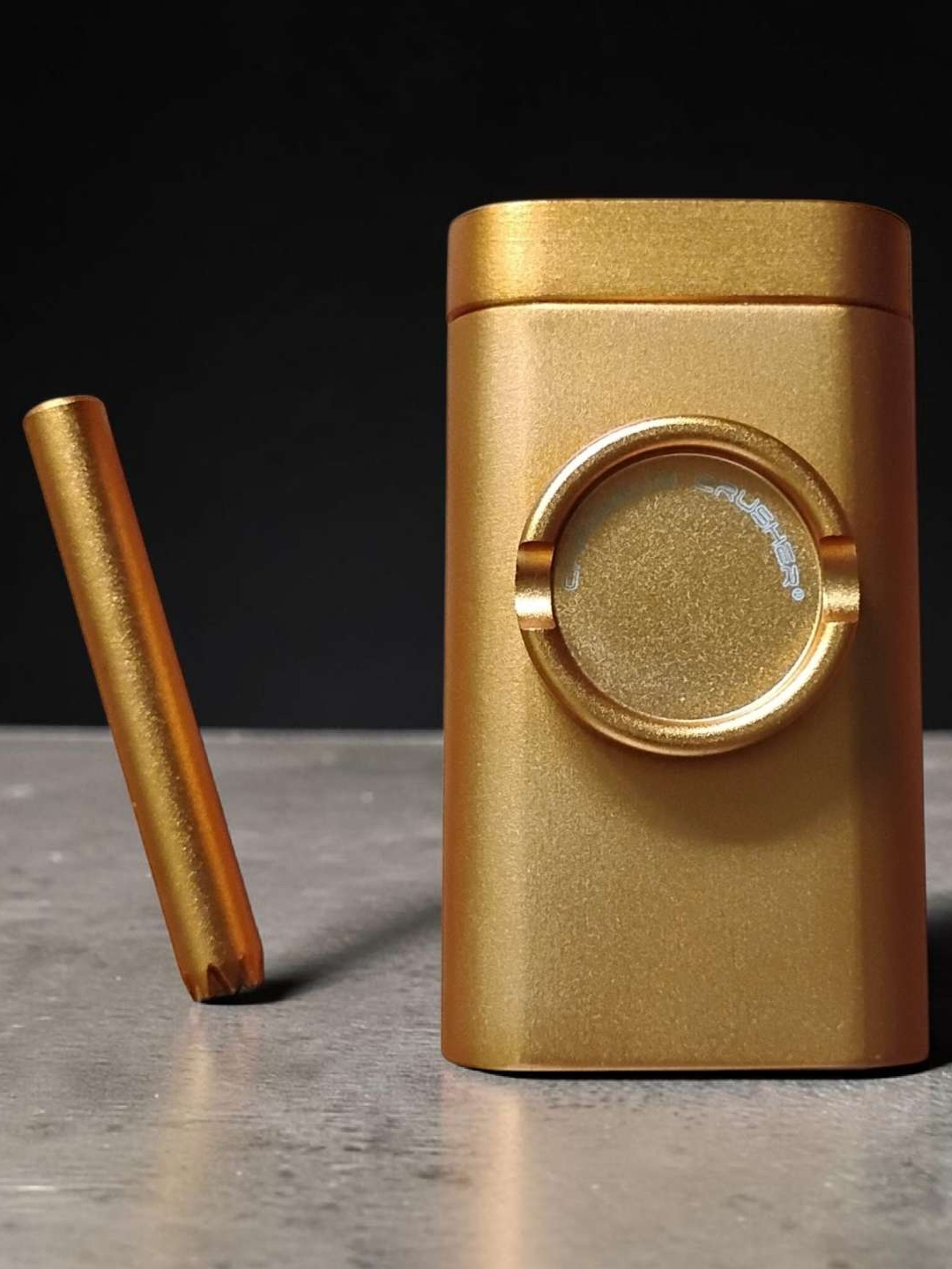 Gold Dugout Built-in Grinder One Hitter image 0