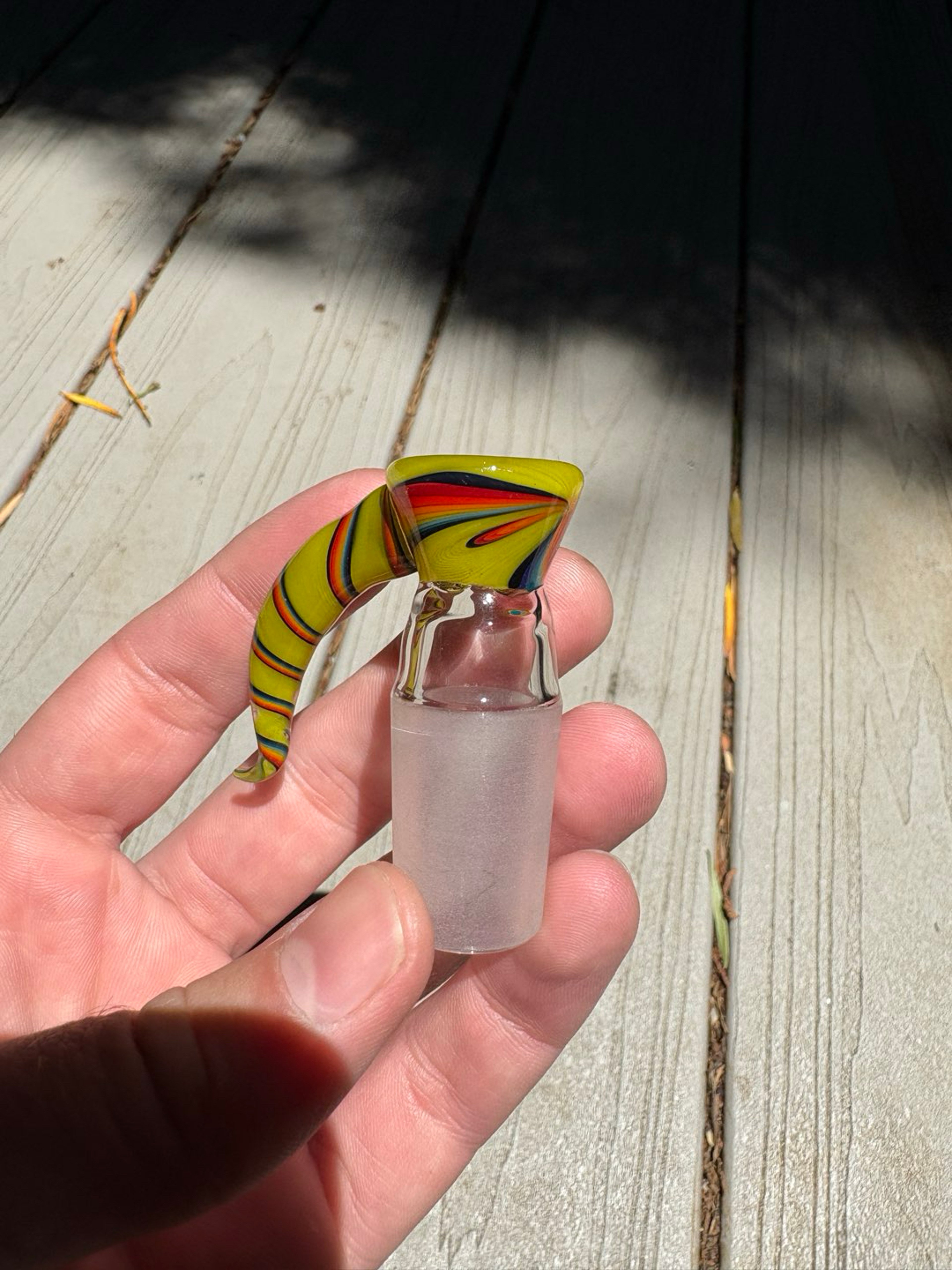 Yellow / Rainbow 18mm 4 hole Slide image 0