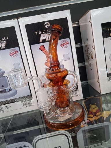 Preview pic of Tsunami shower head Recycler rig 9in