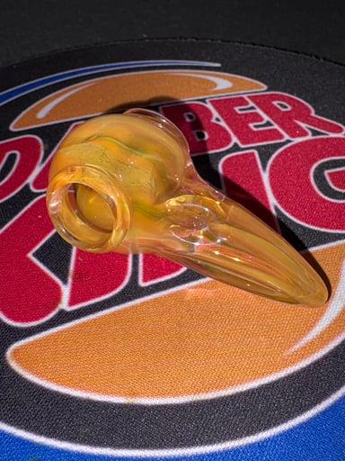 Preview pic of Fumed crow skull pendant