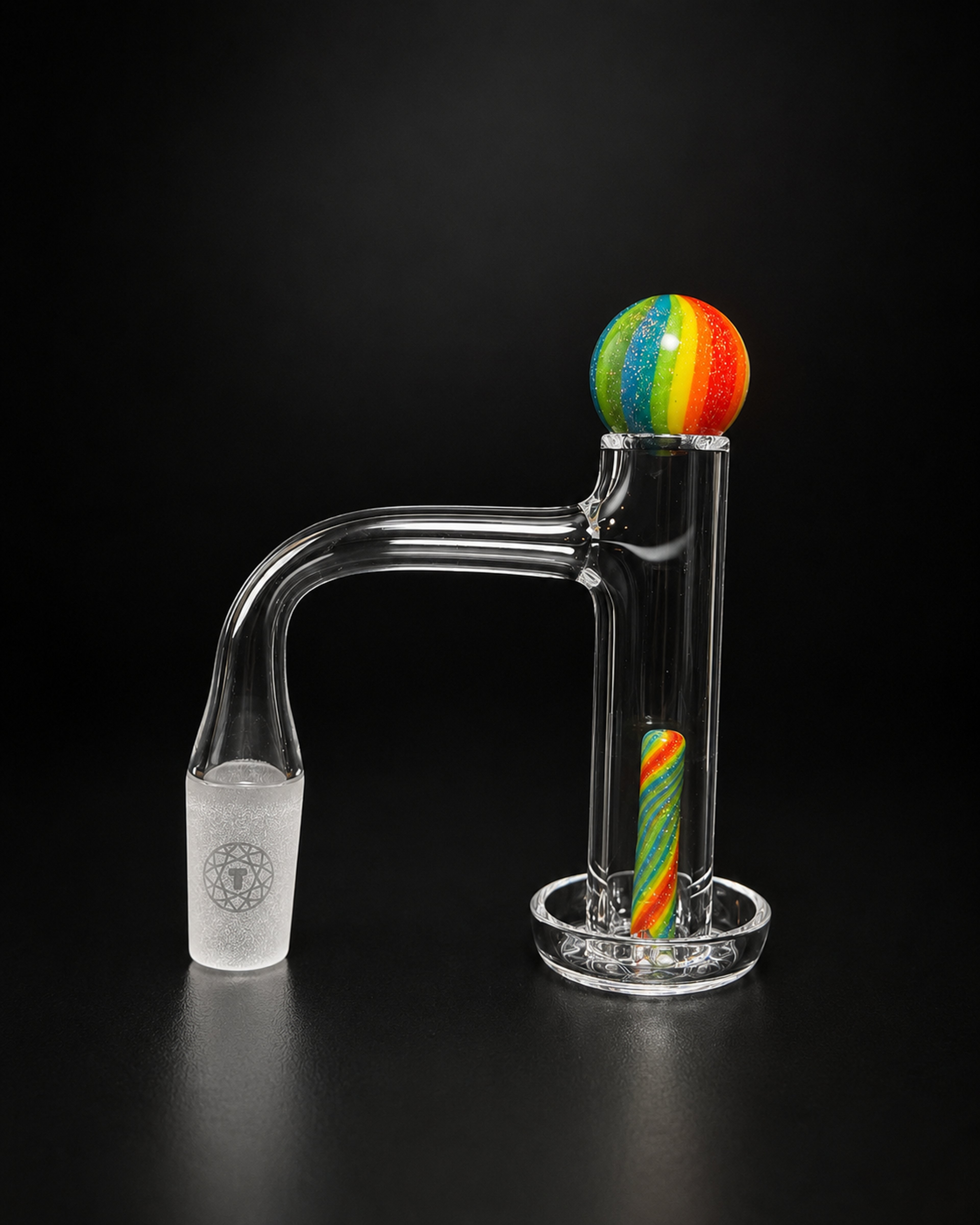 Preview pic of Terporium Tower Bundle – Rainbow Swirl Dichro Marble & Pillar Set