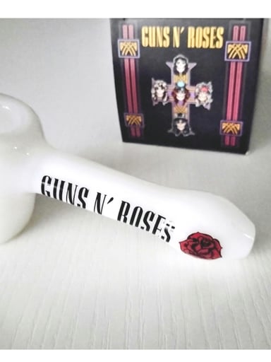 Preview pic of Guns N' Roses White Glass Hammer 5"