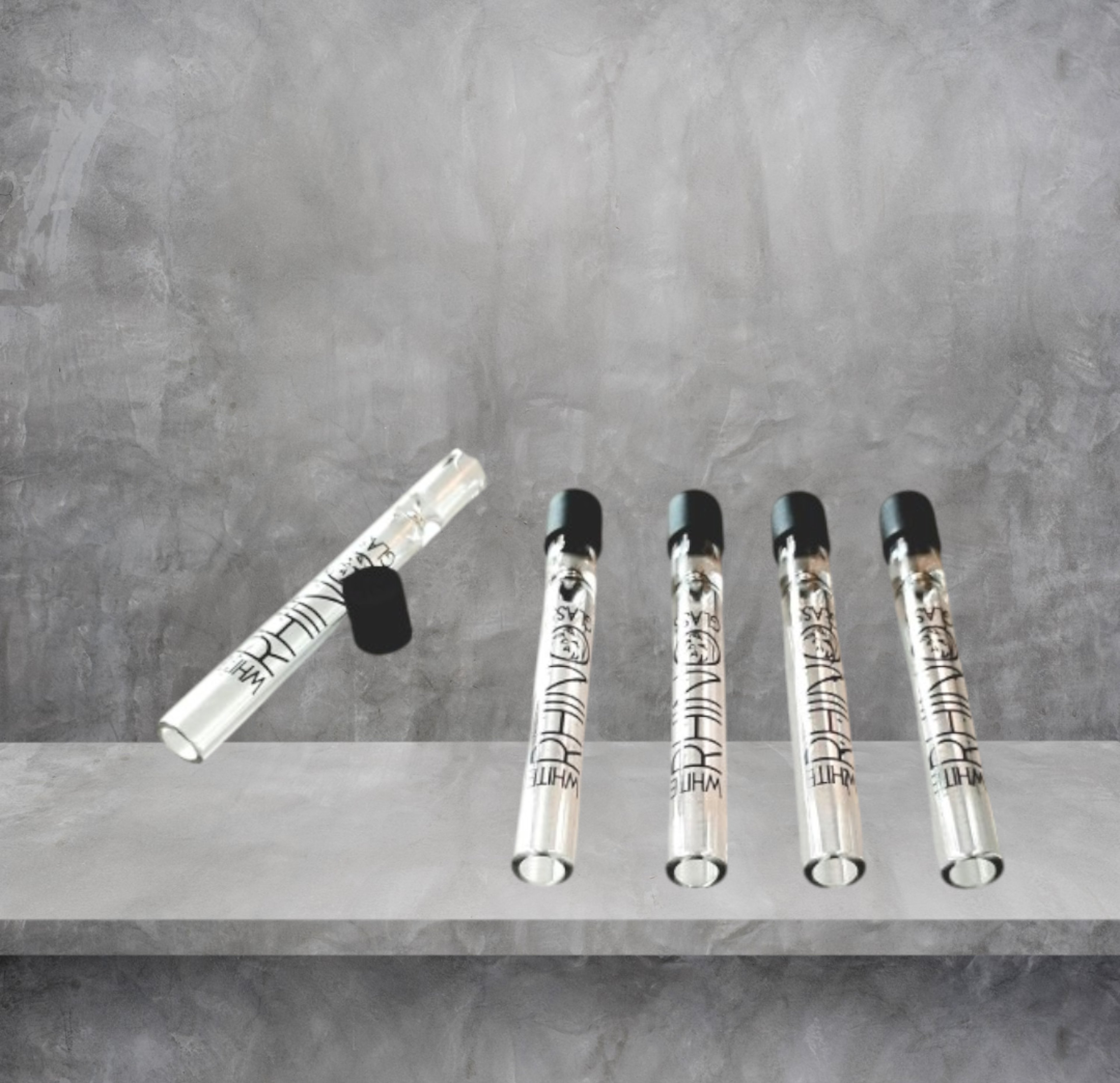 Preview pic of 5 pcs White Rhino Chillum & Cap