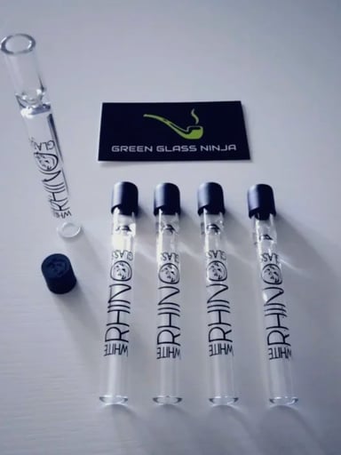 Preview pic of 5 pcs White Rhino Chillum & Cap