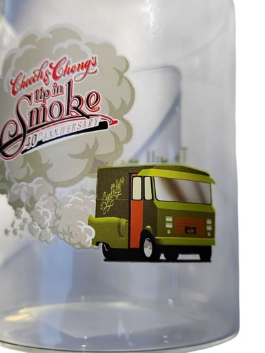 Preview pic of Van Cheech Chong Jar Engraved Wooden Top