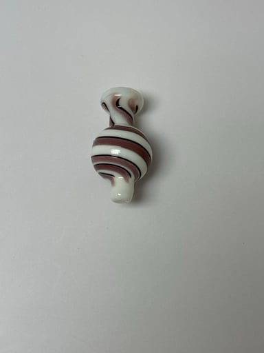 Preview pic of Directional Carp cap, White & Pink Swirls . Clean piece ! Great Beginner’s cap