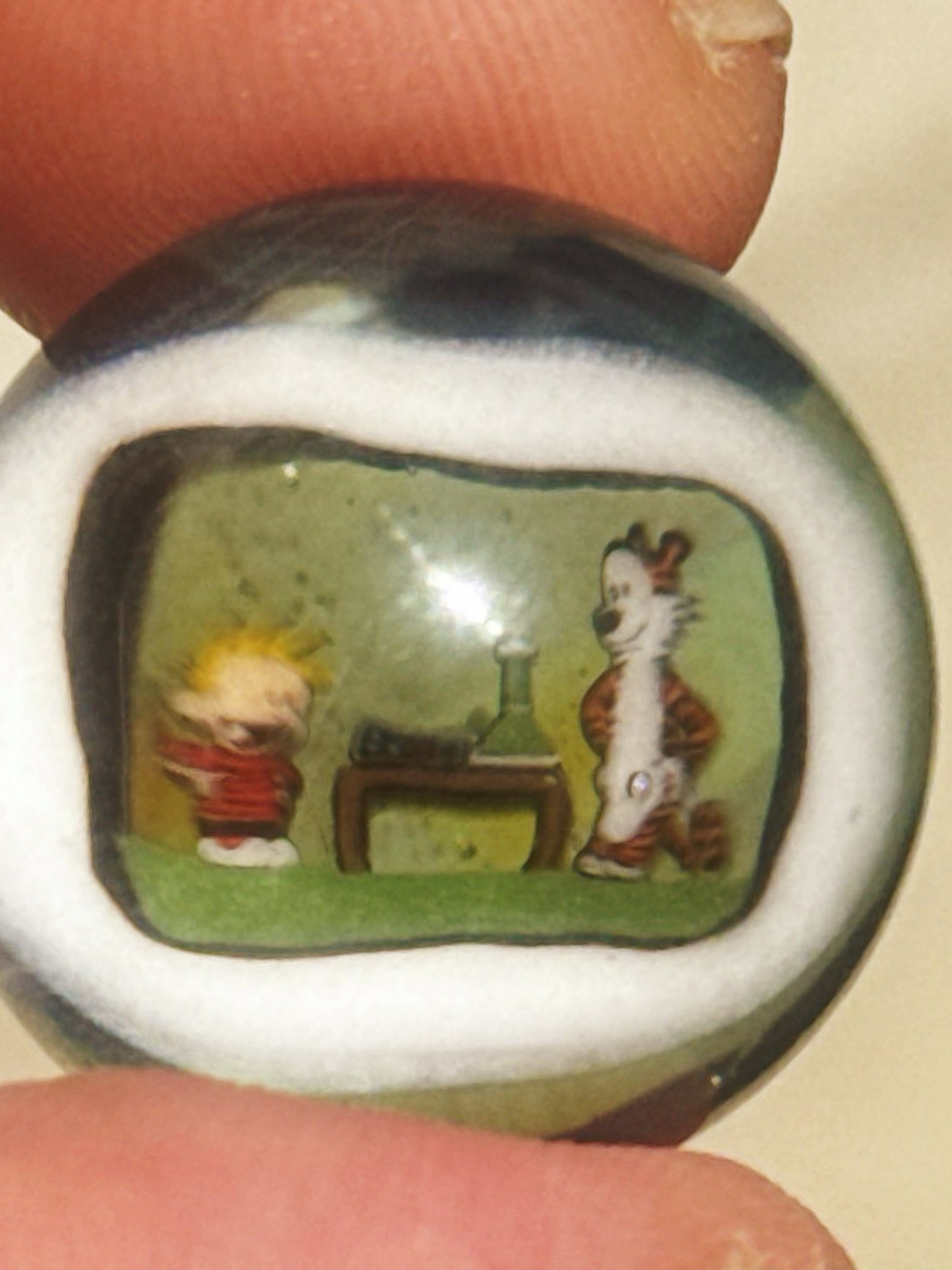 Preview pic of Keys Glass Calvin & Hobbes D-Nail Marble