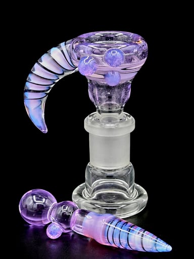 Preview pic of Purple Rain 14mm Slide With Horn And Poker