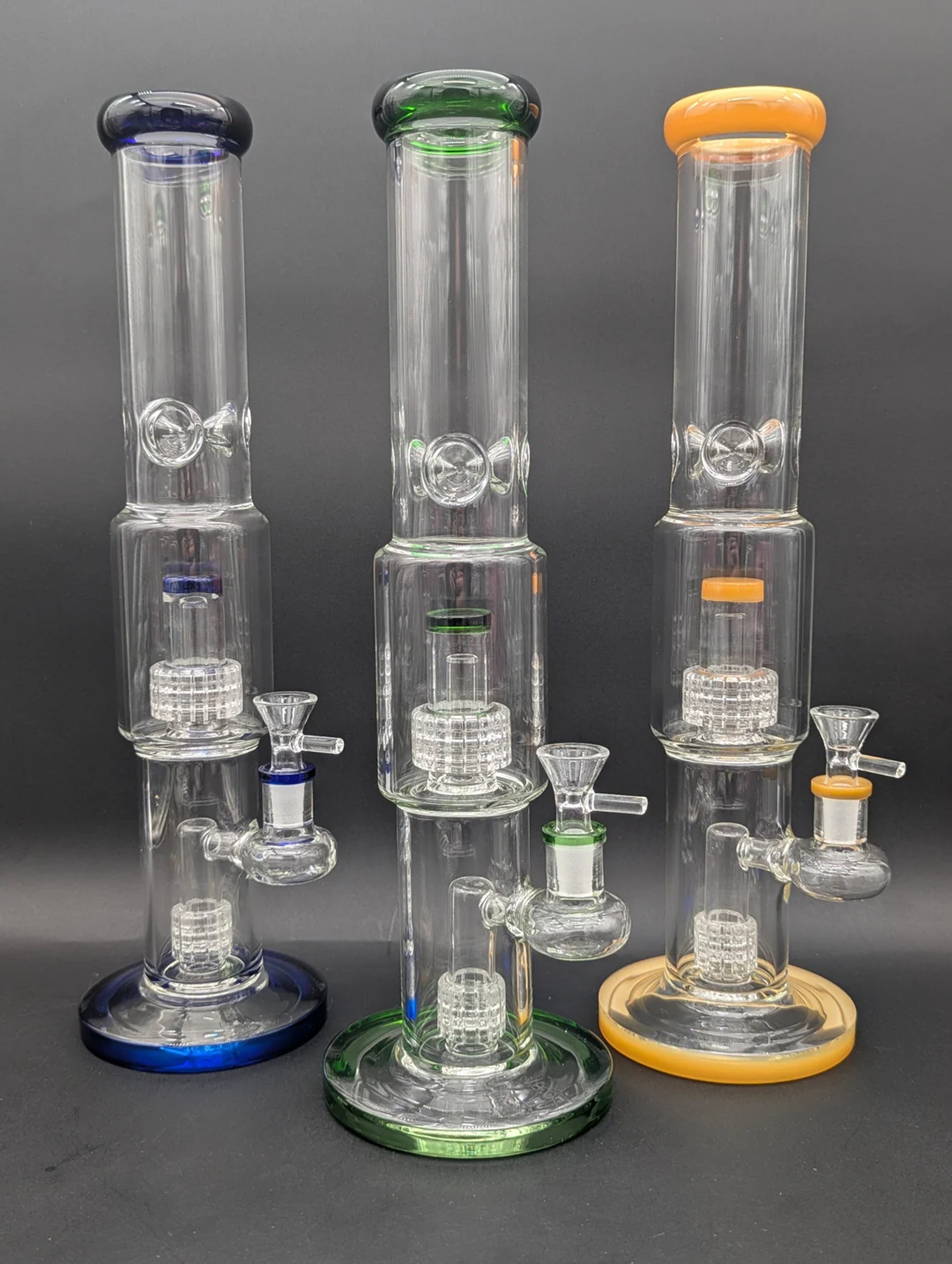 Preview pic of 13.5" DUAL MATRIX STRAIGHT TUBE BONG