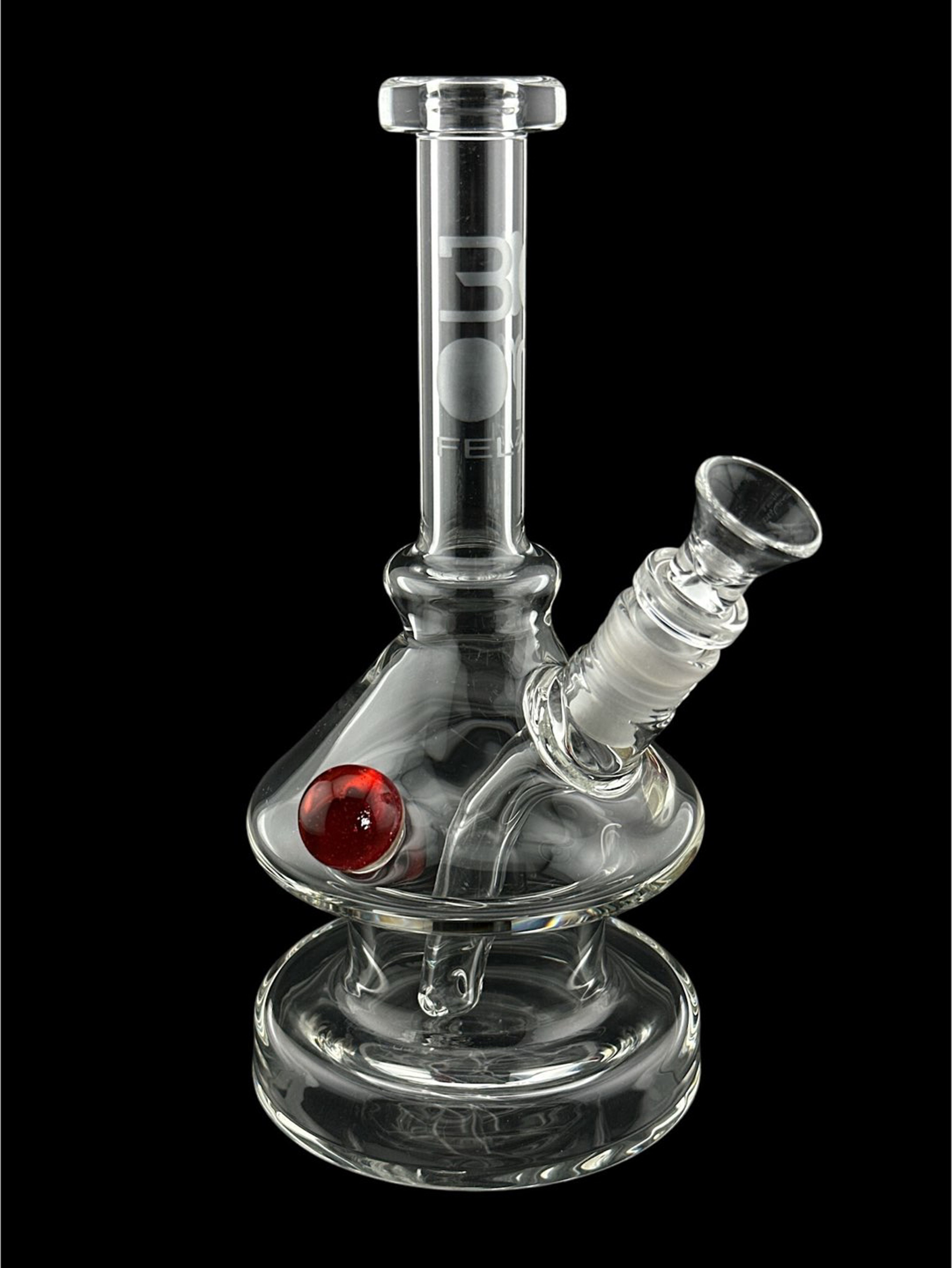 Preview pic of Brand New Boom Mini Hourglass Beaker Fixed With Red Marble