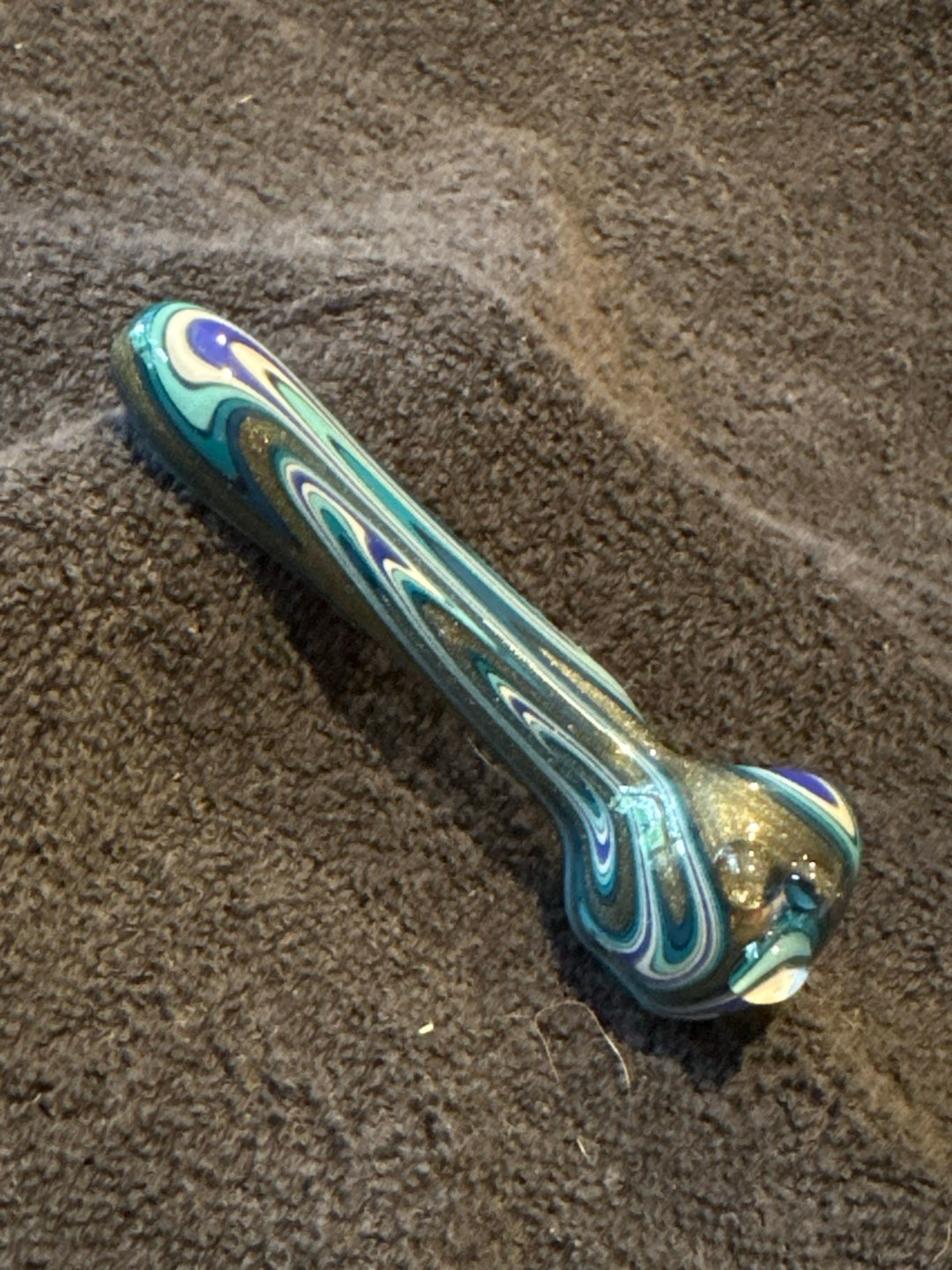 Preview pic of Fat Bottom Glass 4 1/2” Steel-wool Wigwag Spoon