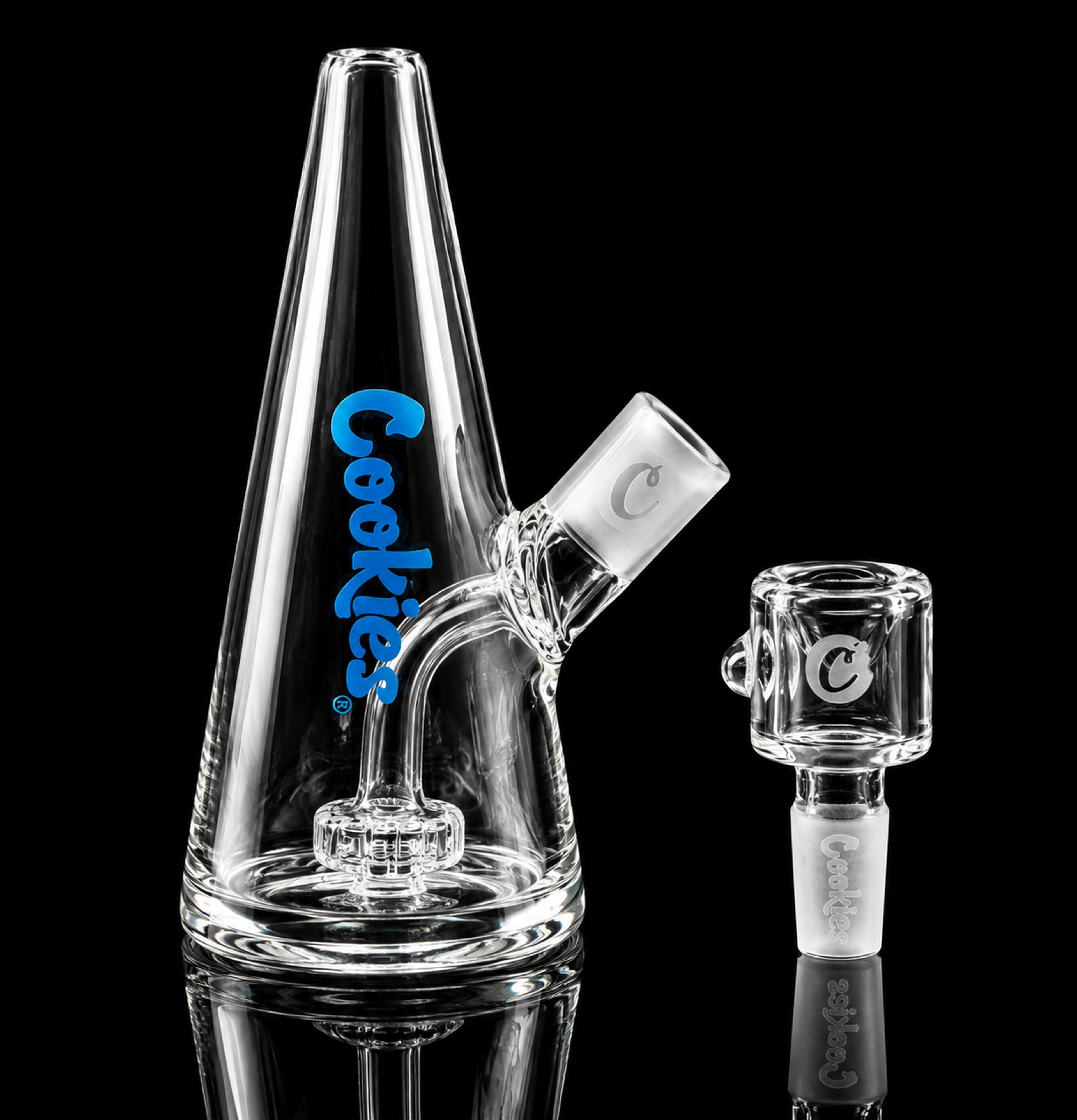 Cone Design 8” Cookies Beaker Bong image 0
