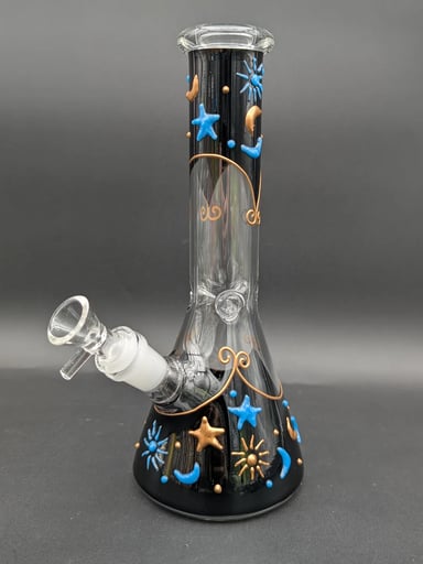 Preview pic of STARRY NIGHT SKY BEAKER BONG 10"