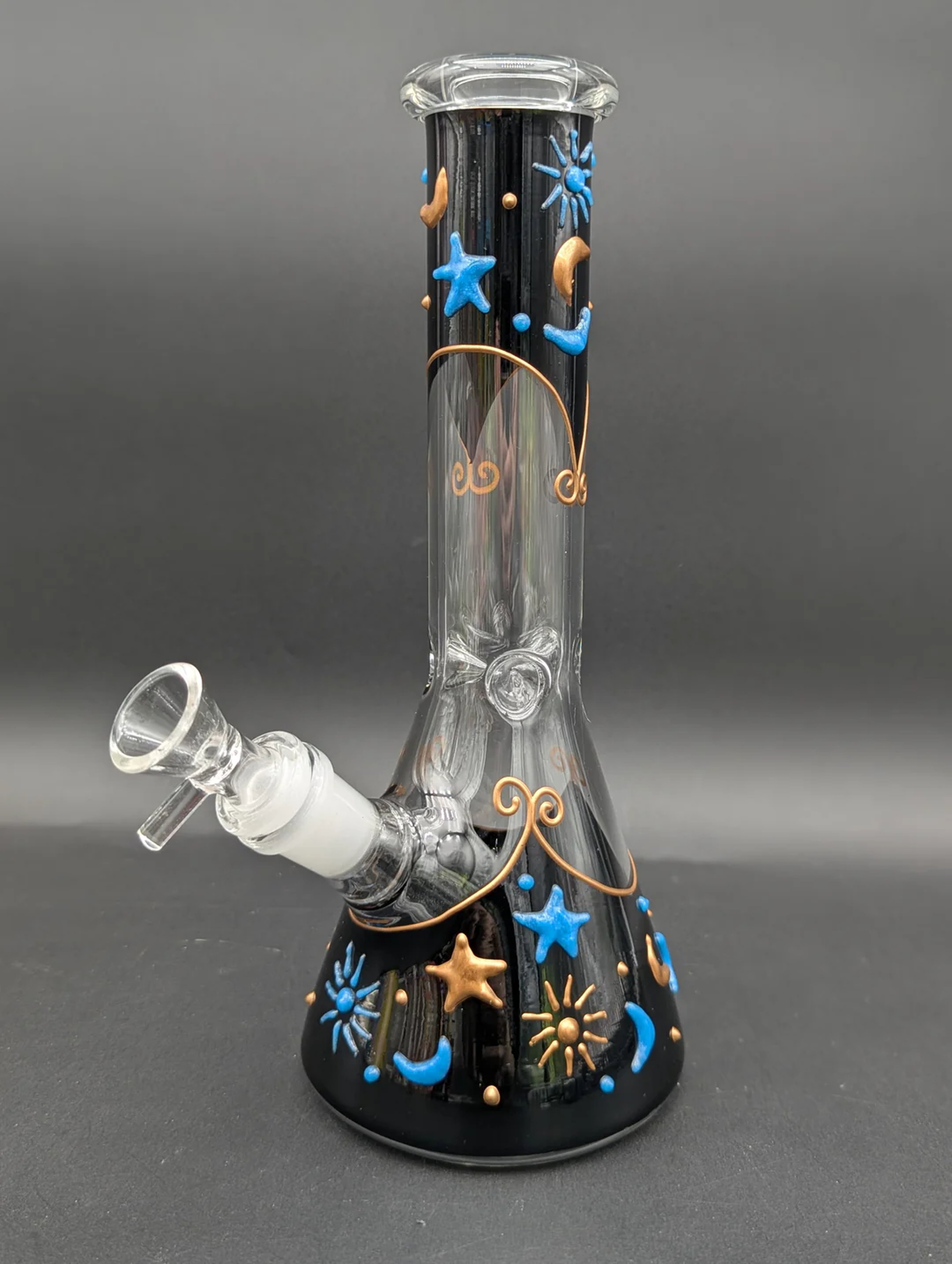 STARRY NIGHT SKY BEAKER BONG 10" image 0