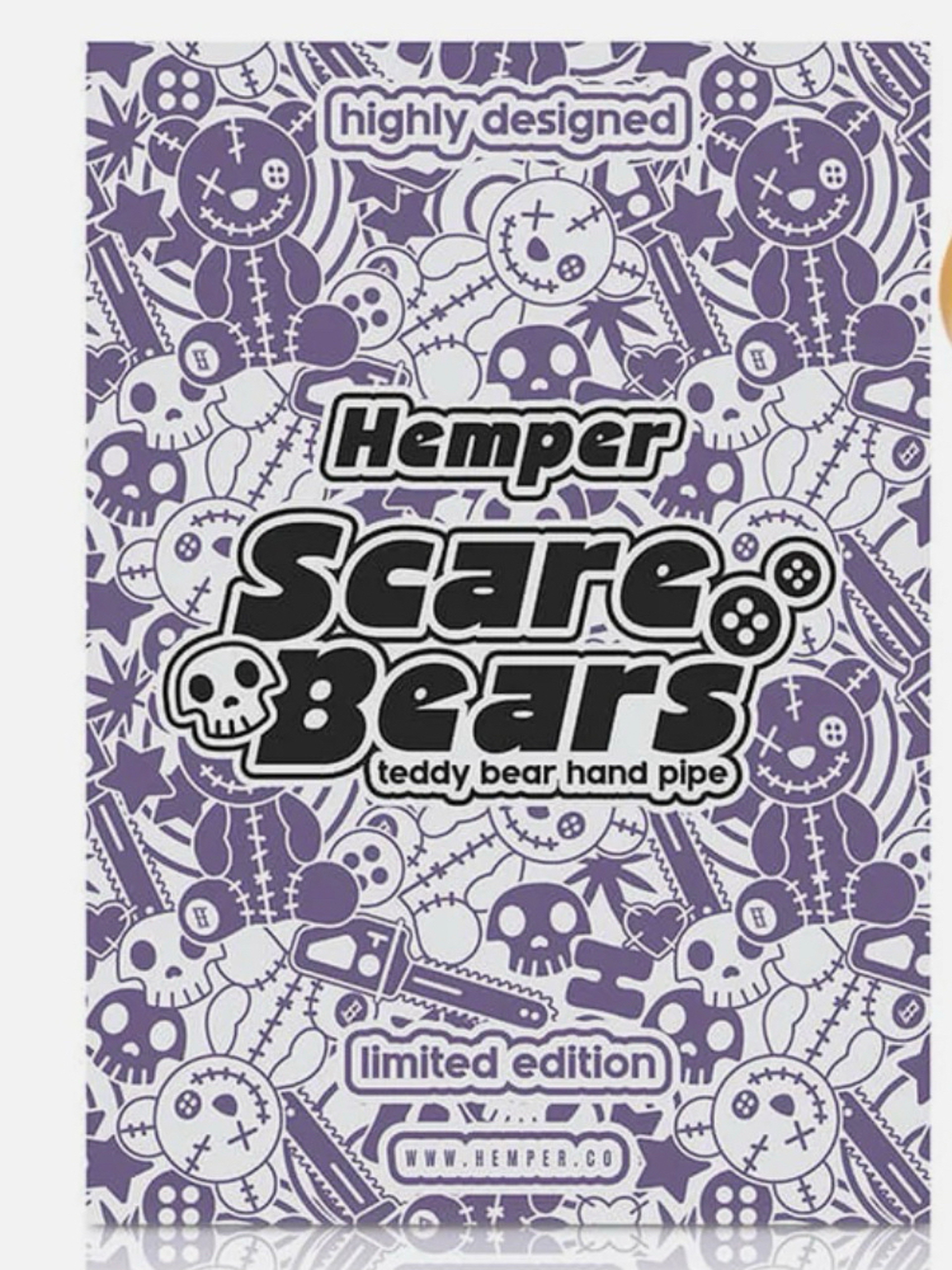 HEMPER Scare Bears Teddy Bear Hand Pipe image 0