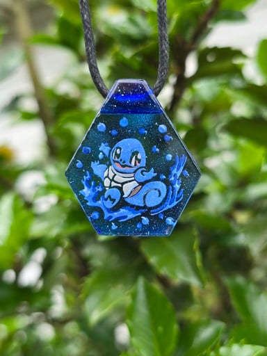 Preview pic of Squirtle Pokemon Layered Glow Pendant