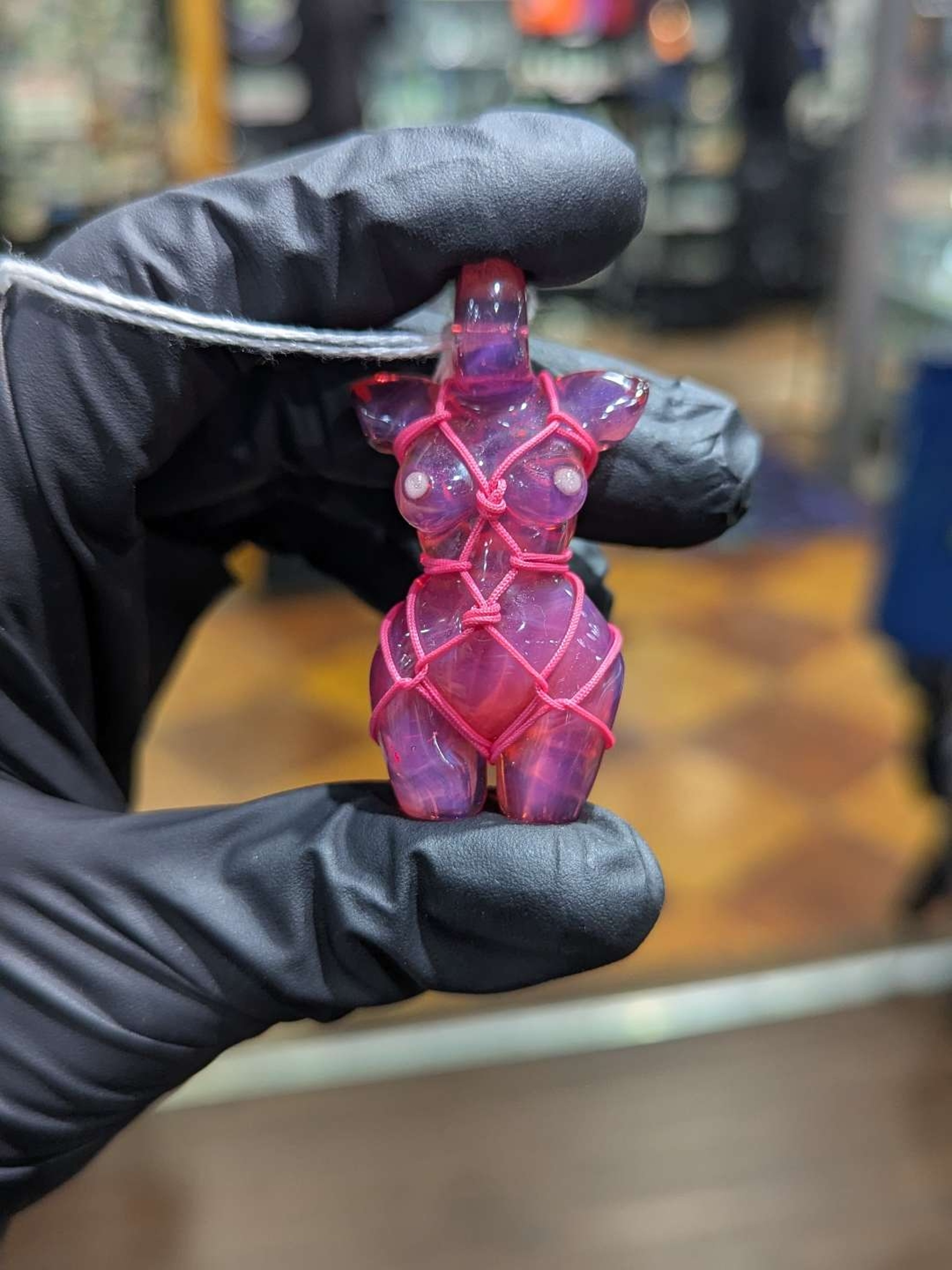 Preview pic of Full Body Babe Pendant w/ Bondage Wrap by Glassbyariel