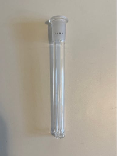 Preview pic of 12-Slit Downstem - 5” 14mm to 18mm - Purr Glass