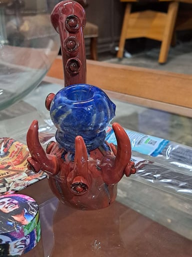 Preview pic of Blue and  burgundy bubbler