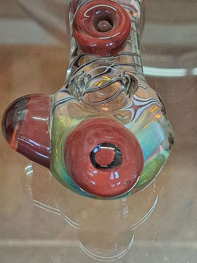 Preview pic of Browns and Chameleon Glass Heavy Hand Pipe