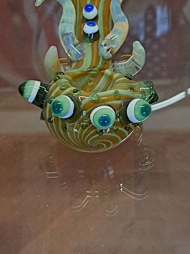 Preview pic of Greens and Chameleon Glass Heavy Hand Pipe
