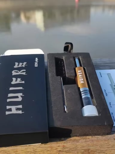 Preview pic of EDG glass blunt Retractable Pipe Piston Glass Tube