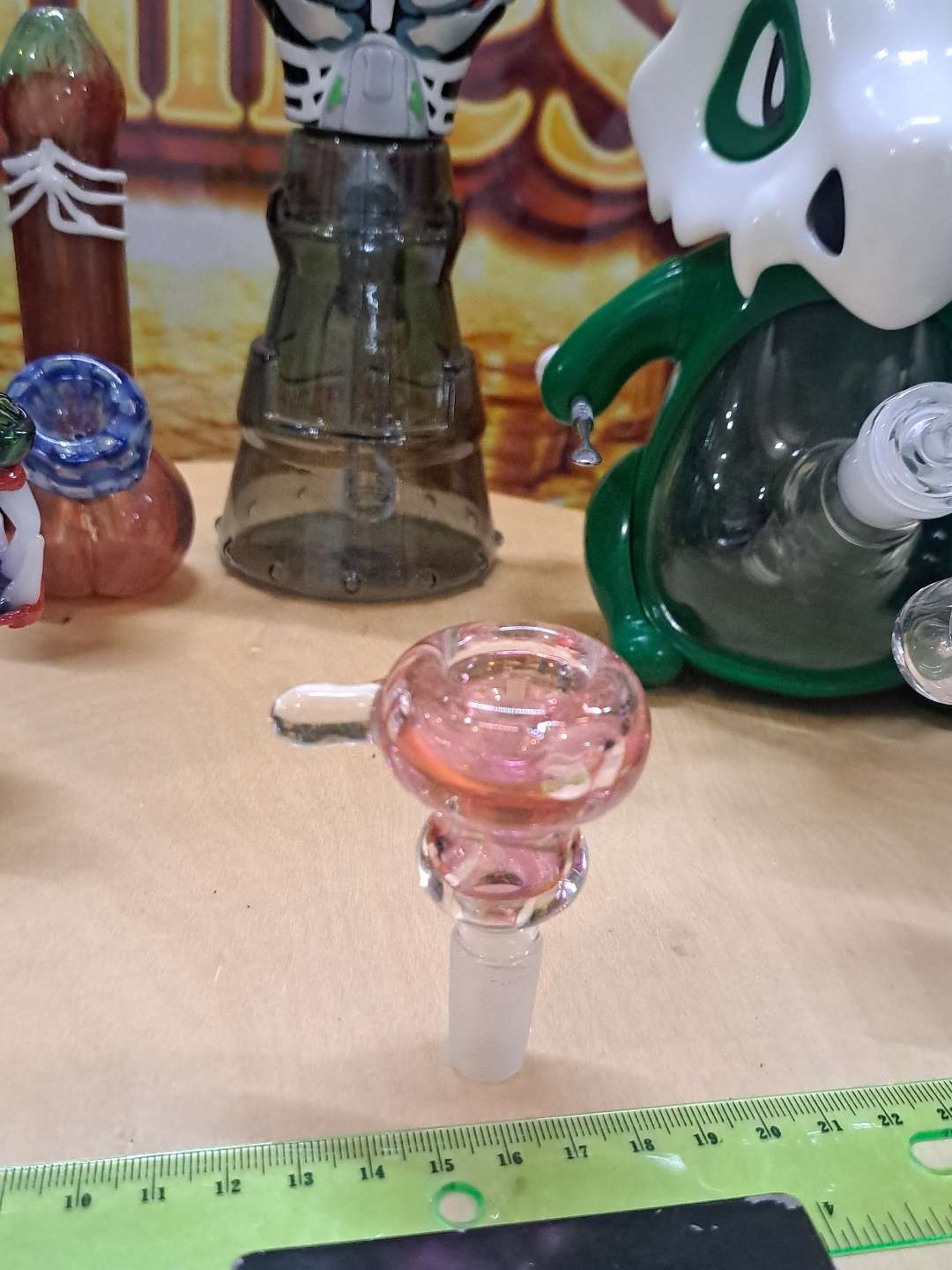 Preview pic of Pink Gold Fumed 14mm Bowl beautiful