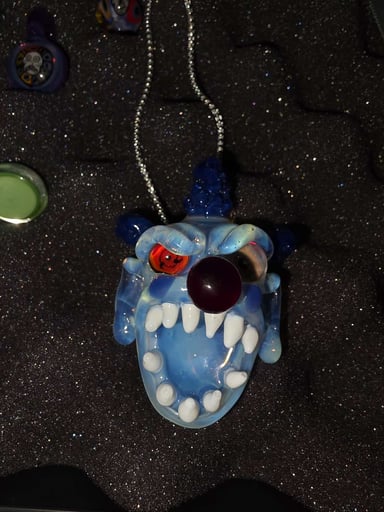 Preview pic of Clown pendant LOW RESERVE!!with 925 sliver chain 22 inches !