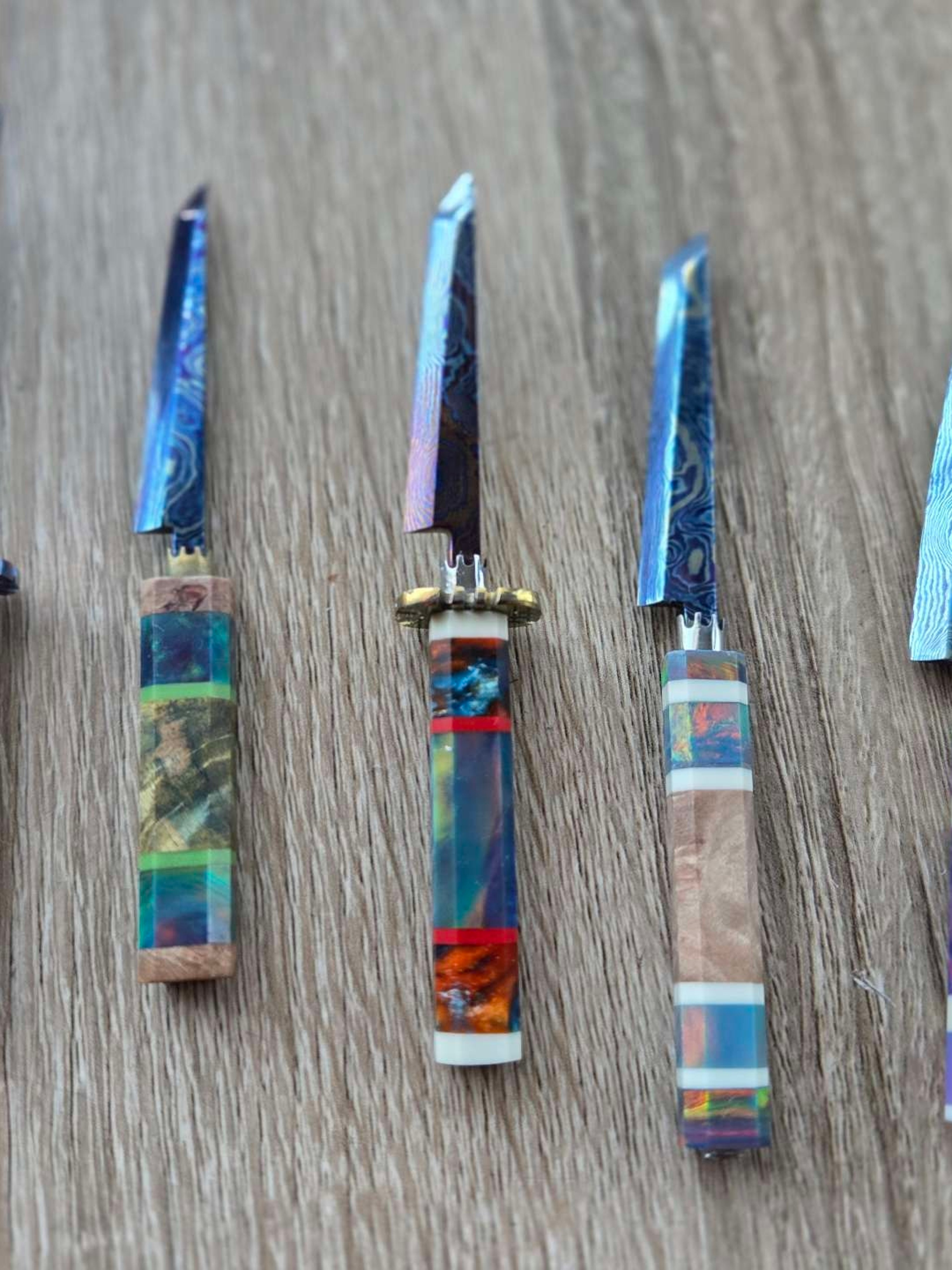 Hardwood Katana Damascus Dabbers image 0