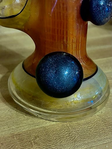 Preview pic of D. Park Glass Fumed Mini Rig (Orange / Crushed Opal)
