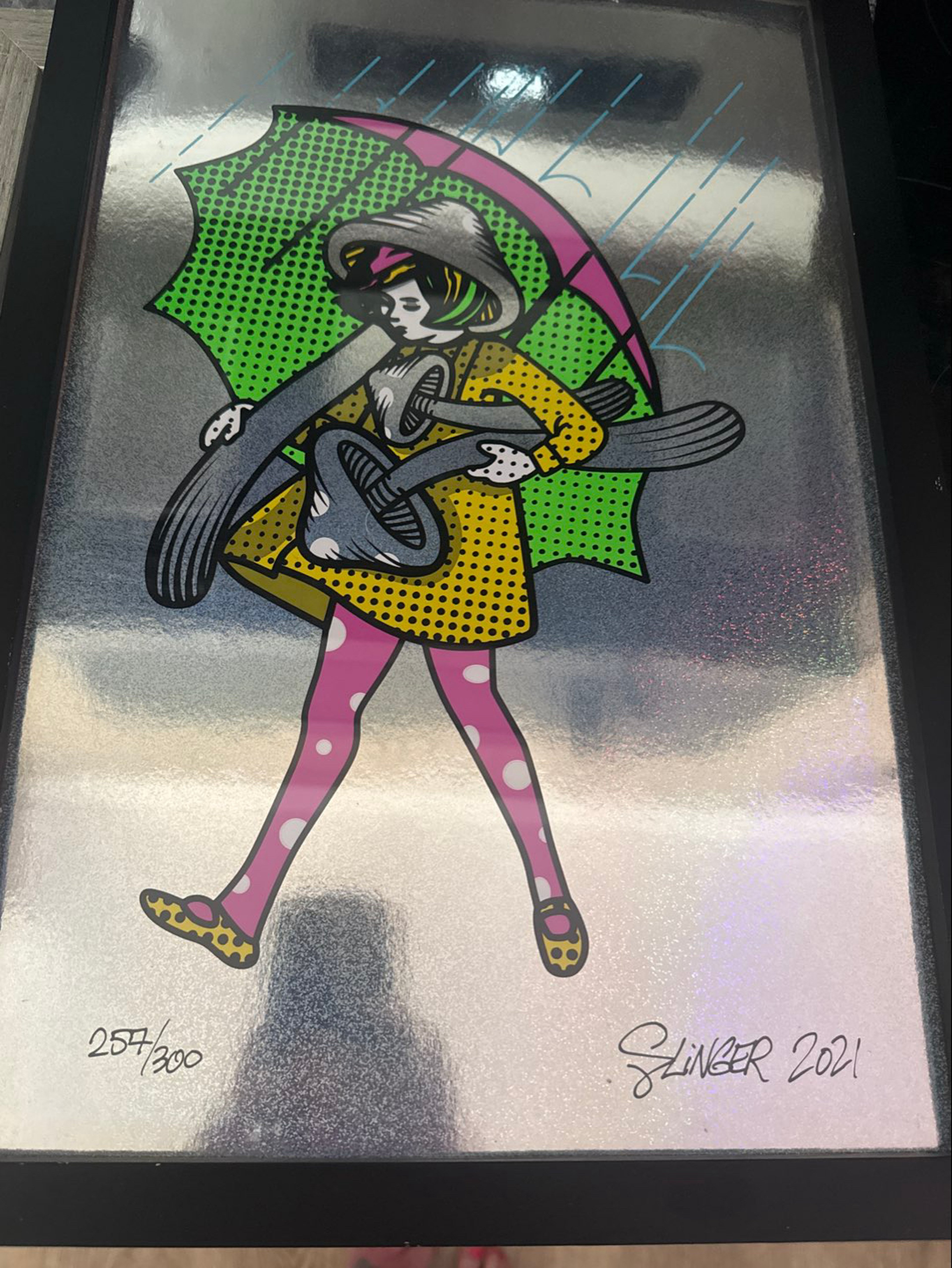 Preview pic of Slinger Foil “Neon Mushroom Girl” 2021