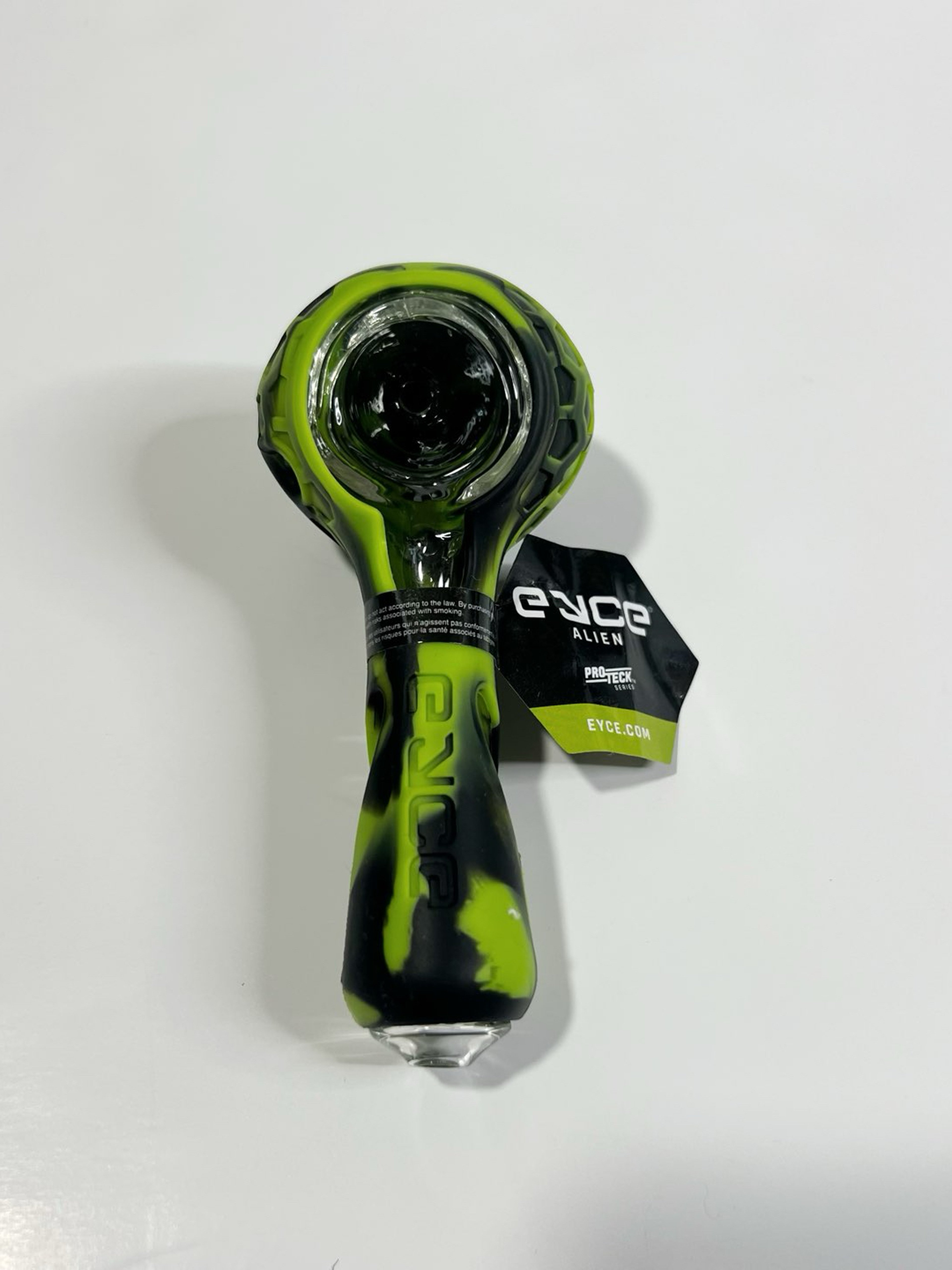 Preview pic of Eyce Hand Pipe Spoon Proteck Alien Glass & Silicone 4.5 Green