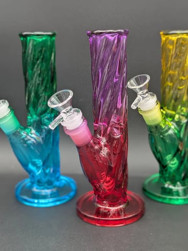 Preview pic of 8" TWISTED MULTI COLOR STRAIGHT TUBES