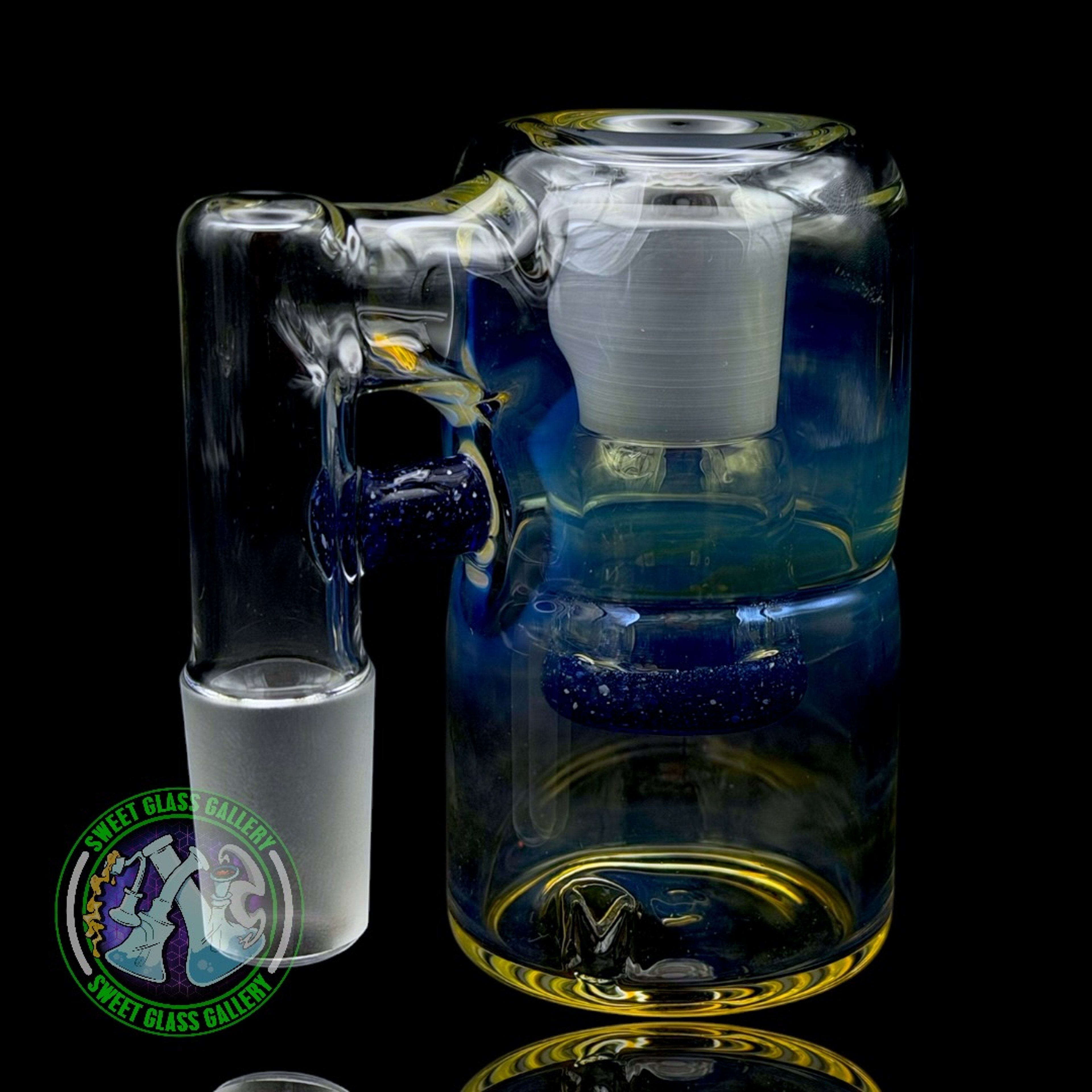 Fluid Glass - Ash Catcher #12 - 18mm Blue Blizzard image 0